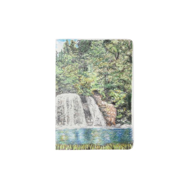 Hanging Lake Waterfall Passport Holder (Front)