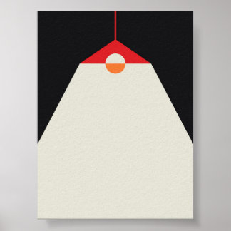 Hanging Lamp Illustration – Moody Minimalist Wall Poster