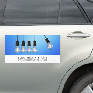 Hanging Lightbulbs, Electrician Car Magnet