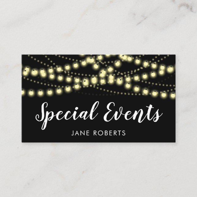 Hanging Lights Business Card (Front)