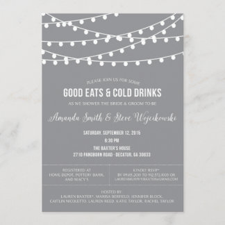 Hanging Lights Couples Shower Invitation