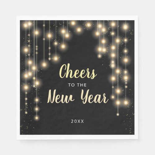 Hanging Lights New Years Eve Holiday Napkins