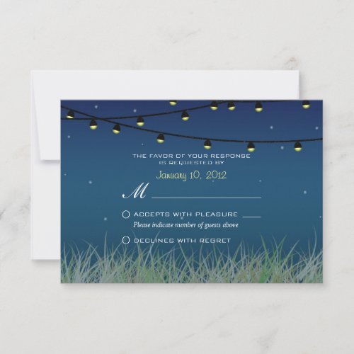 Hanging Lights Night Under the Stars RSVP