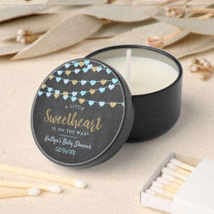 Hanging Love Hearts Little Sweetheart Baby Shower Mini Candle Favors