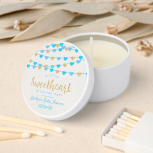 Hanging Love Hearts Little Sweetheart Baby Shower Mini Candle Favors