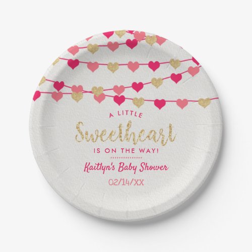 Hanging Love Hearts Little Sweetheart Baby Shower