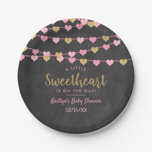 Hanging Love Hearts Little Sweetheart Baby Shower