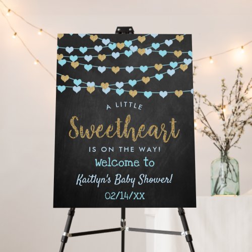 Hanging Love Hearts Sweetheart Baby Shower Welcome