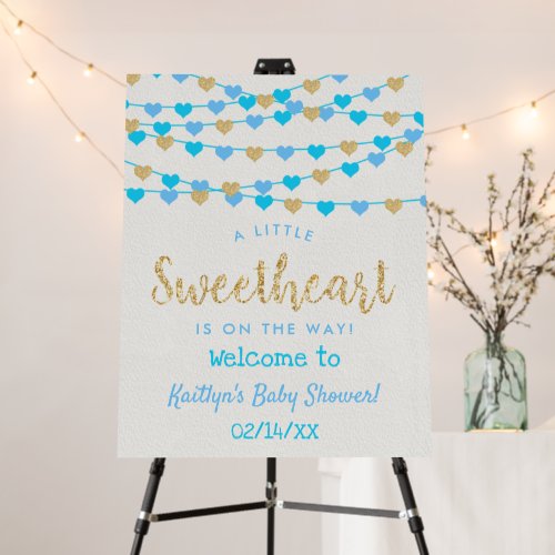 Hanging Love Hearts Sweetheart Baby Shower Welcome