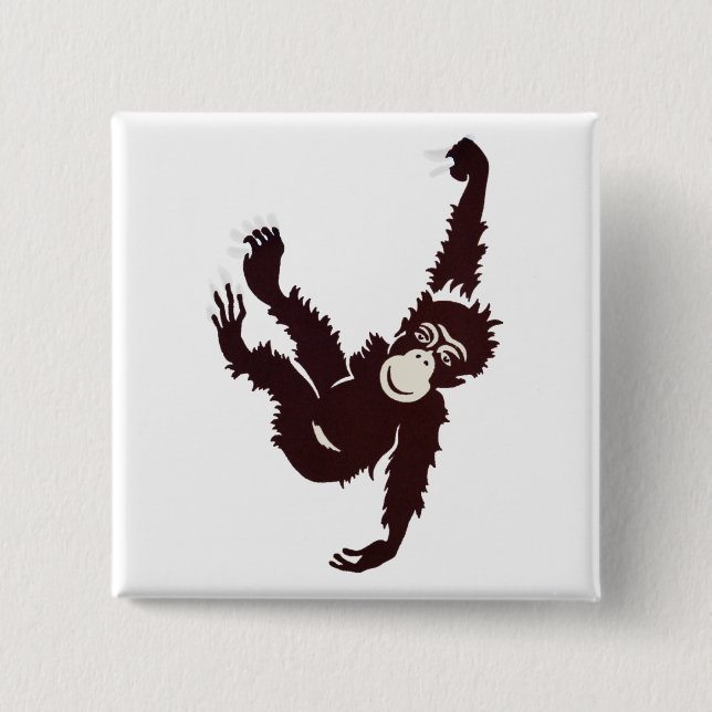 Hanging Monkey Button (Front)