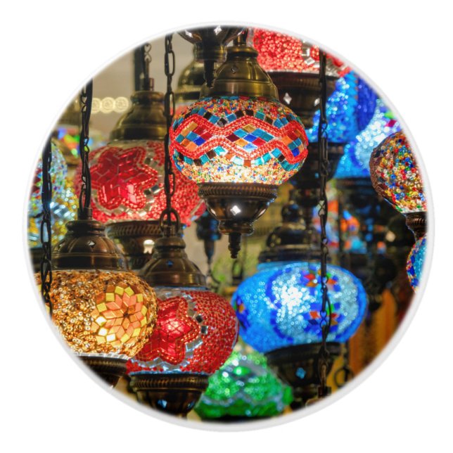 Hanging mosaic lamp ceramic knob (Front)