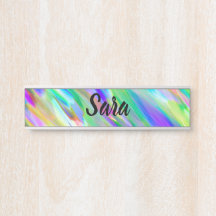 Hanging Name Plate Colorful digital art splashing