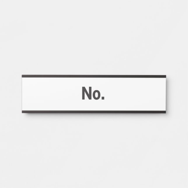Hanging Name Plate: No. Door Sign (Front)