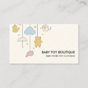 Hanging Nursery Mobile Bear Duck Cloud Stars Business Card
