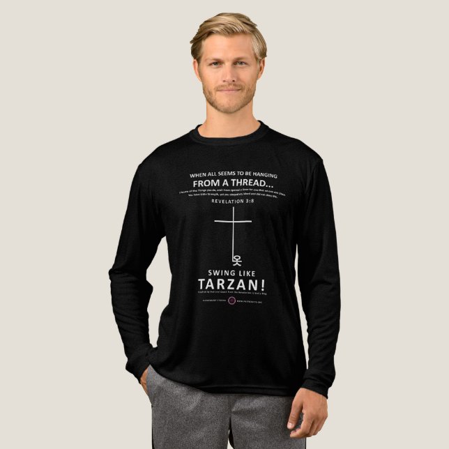 Hanging on a Thread Tri-Blend Shirt (Full Front)