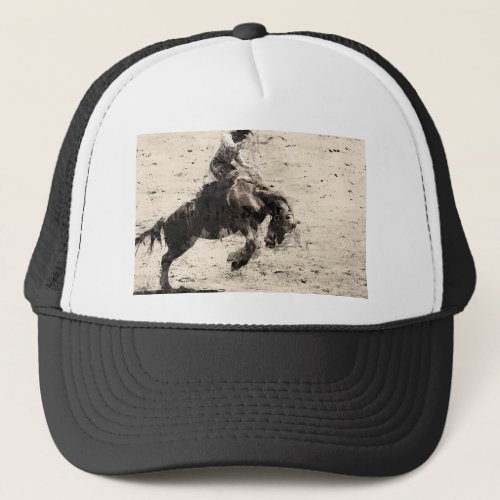 Hanging On _ Bronco Busting Champ Trucker Hat