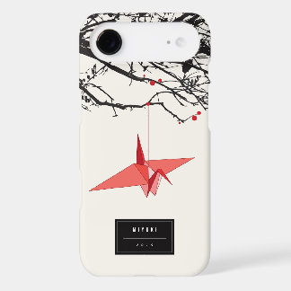 Hanging Origami Red Paper Cranes Branches AsianZen iPhone 17 Air Case