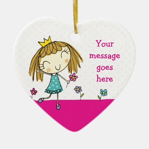  HANGING ORNAMENT  cute princess pink polka dot