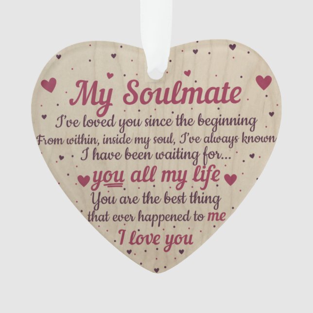 Hanging Ornament - My Soulmate (Front)