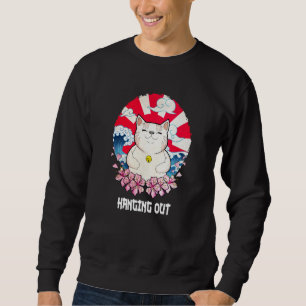 Hanging Out Cat Hobby Kitten Pastime Cat Mom 1 Sweatshirt