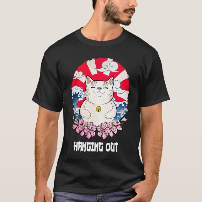 Hanging Out Cat  Hobby Kitten Pastime Cat Mom  1 T-Shirt (Front)