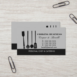 Hanging Out Pasta Crooked Spatula, Spoon  Utensils Business Card