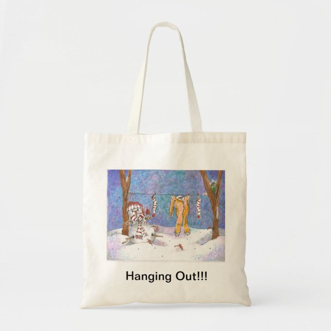 Hanging Out - Snowman!!! Tote Bag (Front)