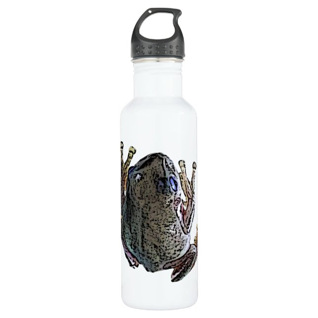 Hanging out White's Tree Frog Herp Derp Stainless Steel Water Bottle (Front)