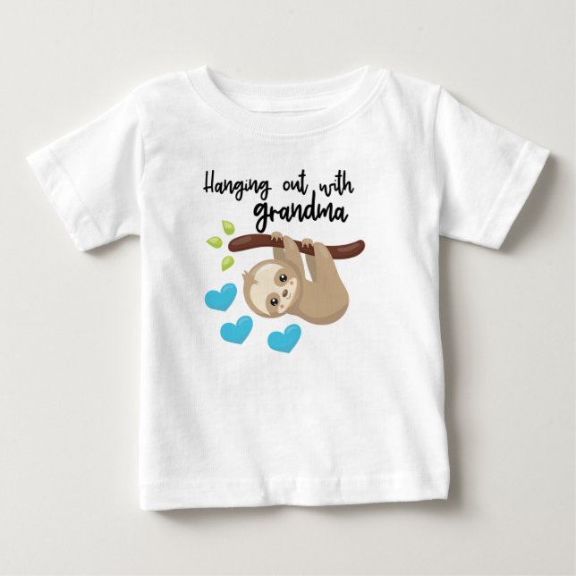 Hanging out with grandma onsie baby T-Shirt (Front)
