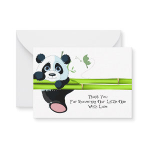 Hanging Panda Thank You Card
