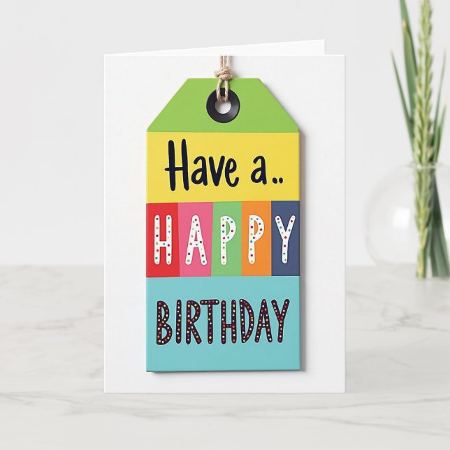 Hanging Plaque Birthday Card (Front)