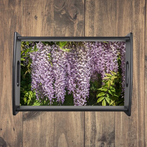 Hanging Purple Wisteria Floral Serving Tray