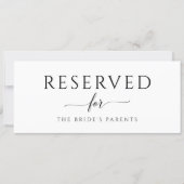 Hanging Reserved Romantic Calligraphy Wedding Sign Invitation (Front)