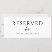 Hanging Reserved Romantic Calligraphy Wedding Sign Invitation (Back)