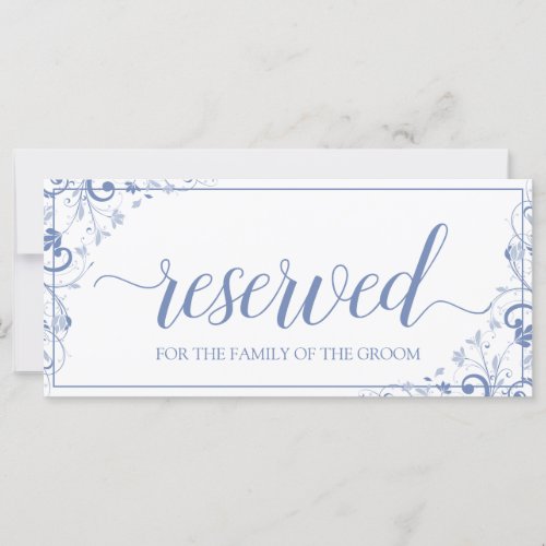 Hanging Reserved Sign  Chic Bouquet_ Blue_Gray