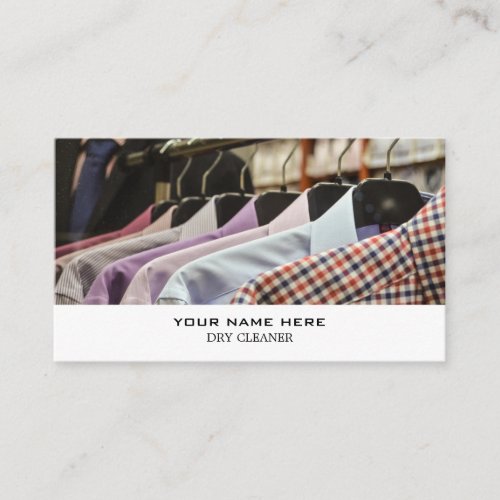 Hanging Shirts Dry Cleaners Cleaning Service Business Card
