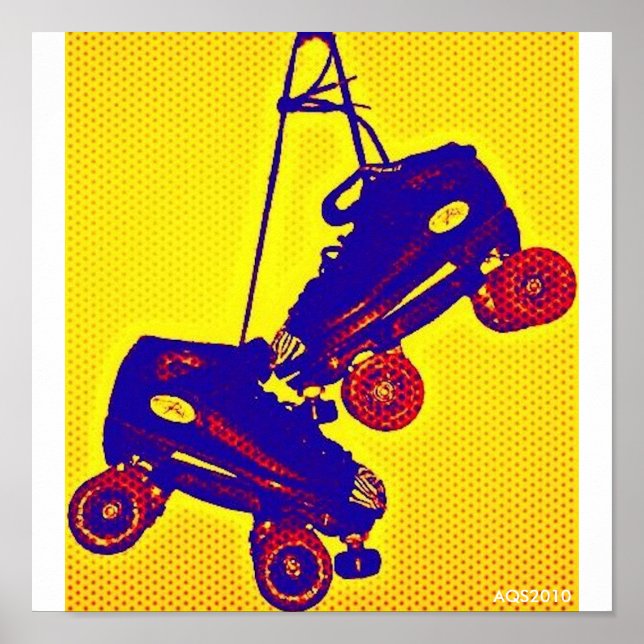 Hanging Skates Pop Art Poster (Front)