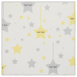 Hanging Sleepy Eyes Stars Yellow Gray Fabric