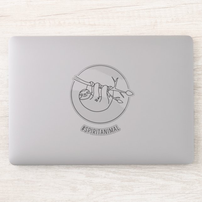 Hanging Sloth Spirit Animal Funny Vinyl Cut Out Sticker (Computer)