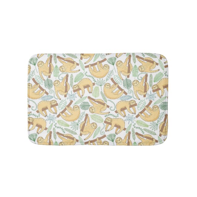 Hanging Sloths Bathroom Mat (Front)