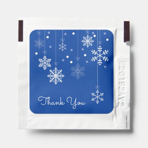 Hanging Snowflakes Thank You Hand Sanitizer Packet