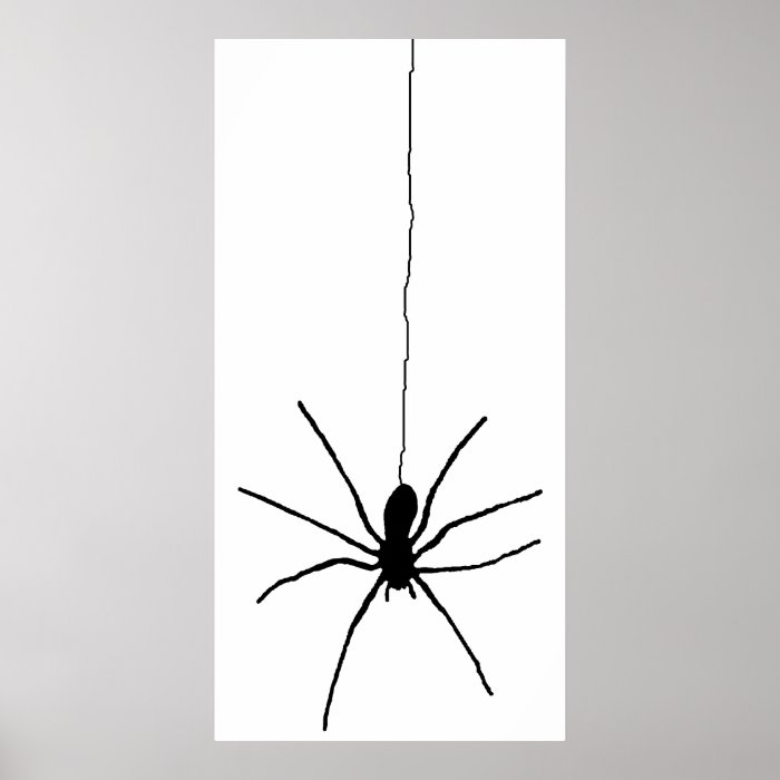 Hanging Spider Poster