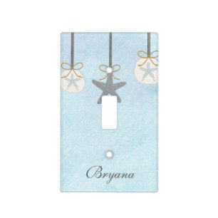 Hanging Starfish & Sand Dollar Beach Light Switch Cover