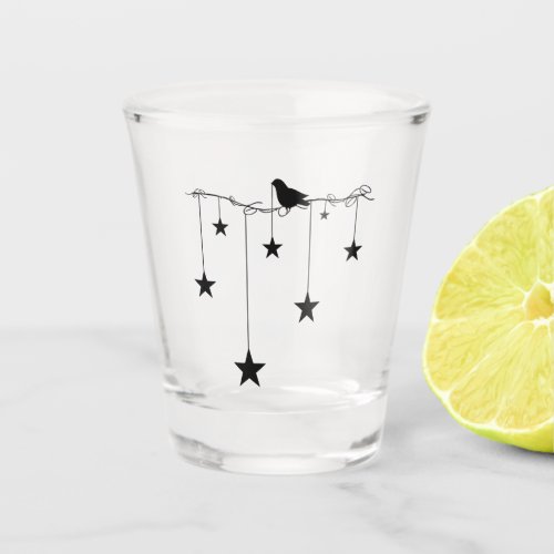 Hanging Stars And Crow Shot Glass