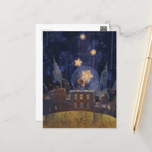 Hanging Stars Art Matte Postcard