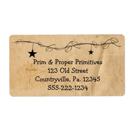 Hanging Stars Business Label