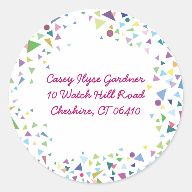 Hanging Stars Jewish REPLY RETURN stickers lables (Front)