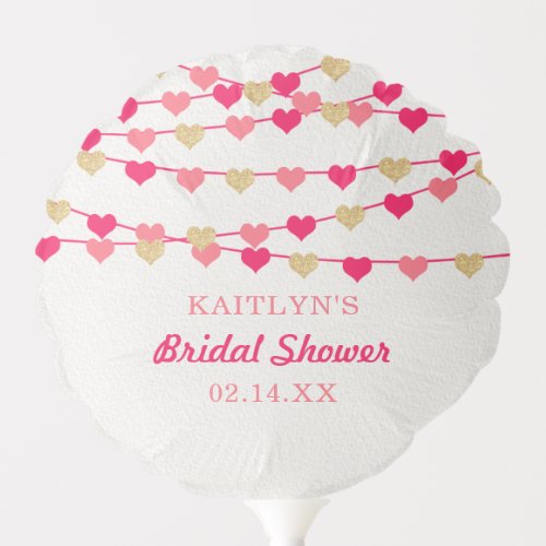 Hanging String Love Hearts Bridal Shower Balloon