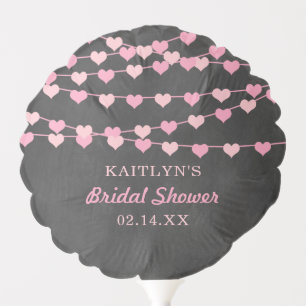 Hanging String Love Hearts Bridal Shower Balloon