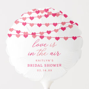 Hanging String Love Hearts Bridal Shower Balloon